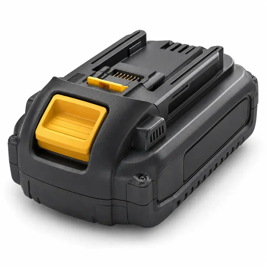 DeWalt 20V MAX-compatible slide-on replacement battery pack, front three-quarter view